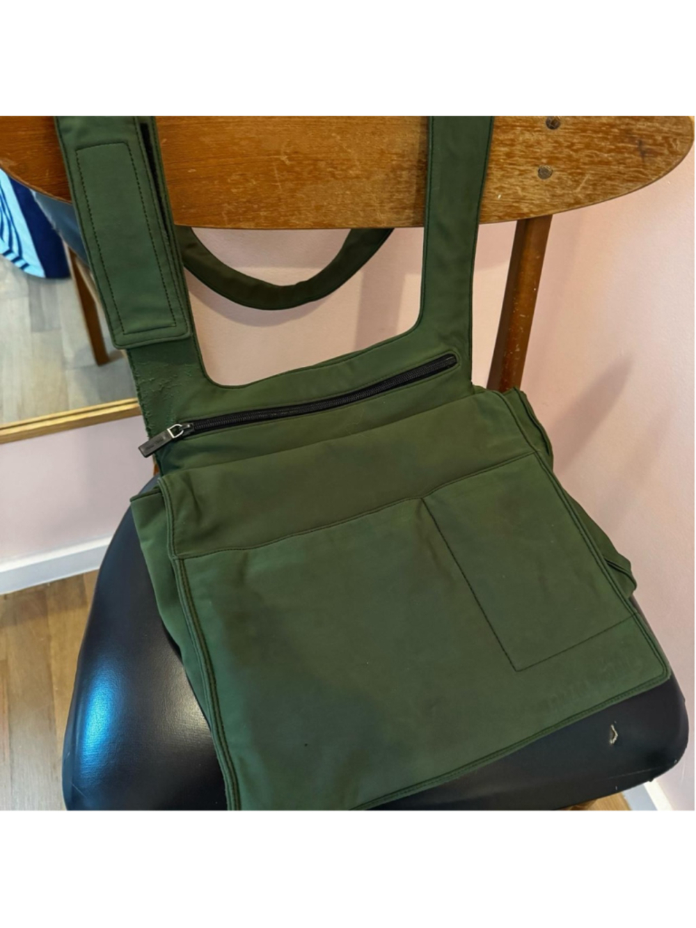 SS 99 Miu Miu tactical green nylon crossbody
